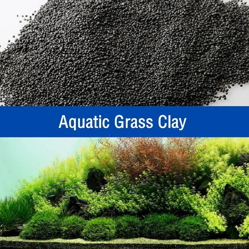 500g Aquarium Plant Substrate Soil – Black Clay Gravel for Fish Tanks, Aquatic Plants, Moss & Natural Planted Aquarium Landscaping