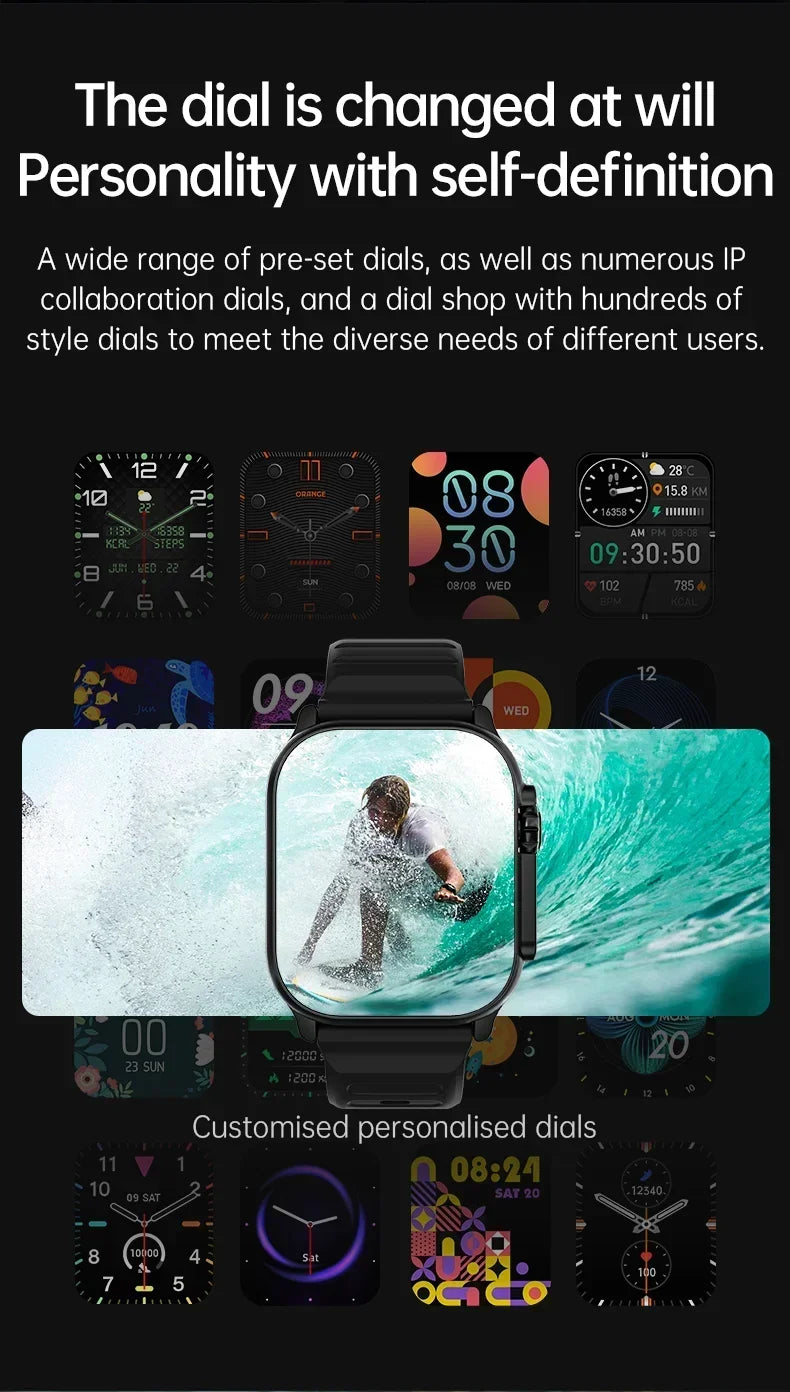 Smartwatch Men 49mm Series 8 Ultra 2.3" AMOLED NFC GPS Waterproof (2025)