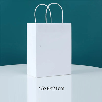 Bolsas de regalo de papel kraft de 5/10/25/50 piezas con asas – Bolsas de regalo y dulces de 10 colores para cumpleaños, bodas, baby showers y empaques de regalo
