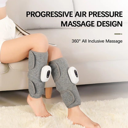 Wireless 360° Air Pressure Calf Massager – Electric 3-Mode Airbag Compression Leg & Foot Massage Device for Muscle Relaxation