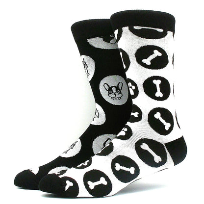 Funny Colorful Hip Hop Socks – Combed Cotton Animal, Astronaut & Geometric Print Socks for Men & Women, Business Dress Wear
