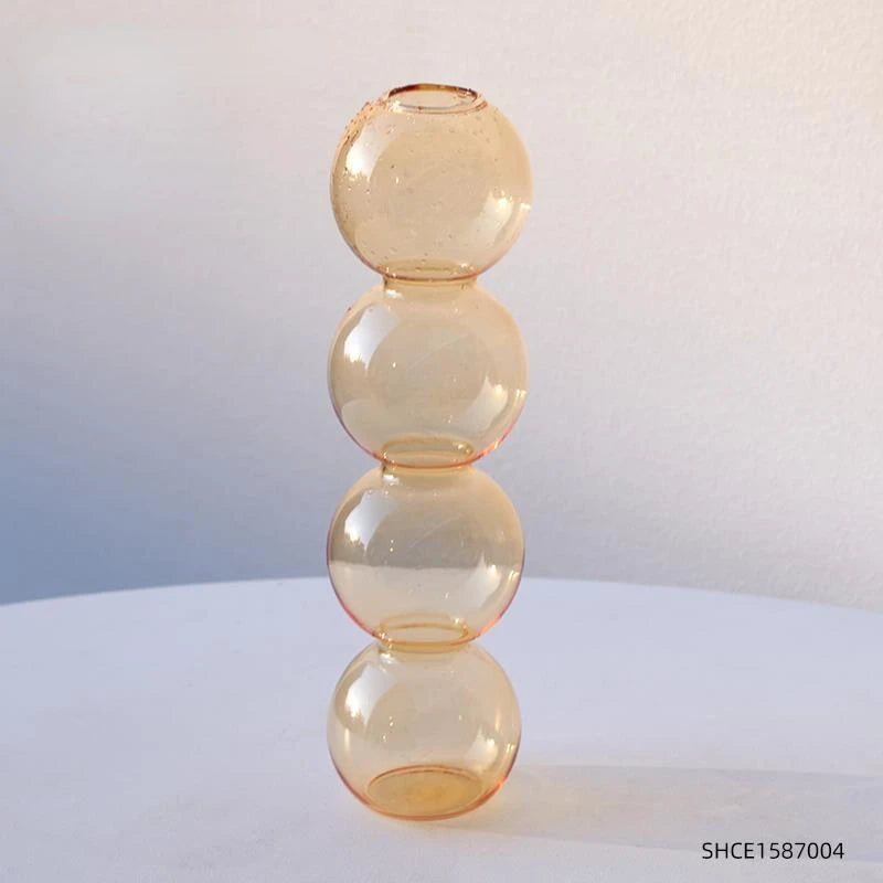 Nordic Glass Flower Vase – Decorative Terrarium Planter for Home, Living Room & Office Décor