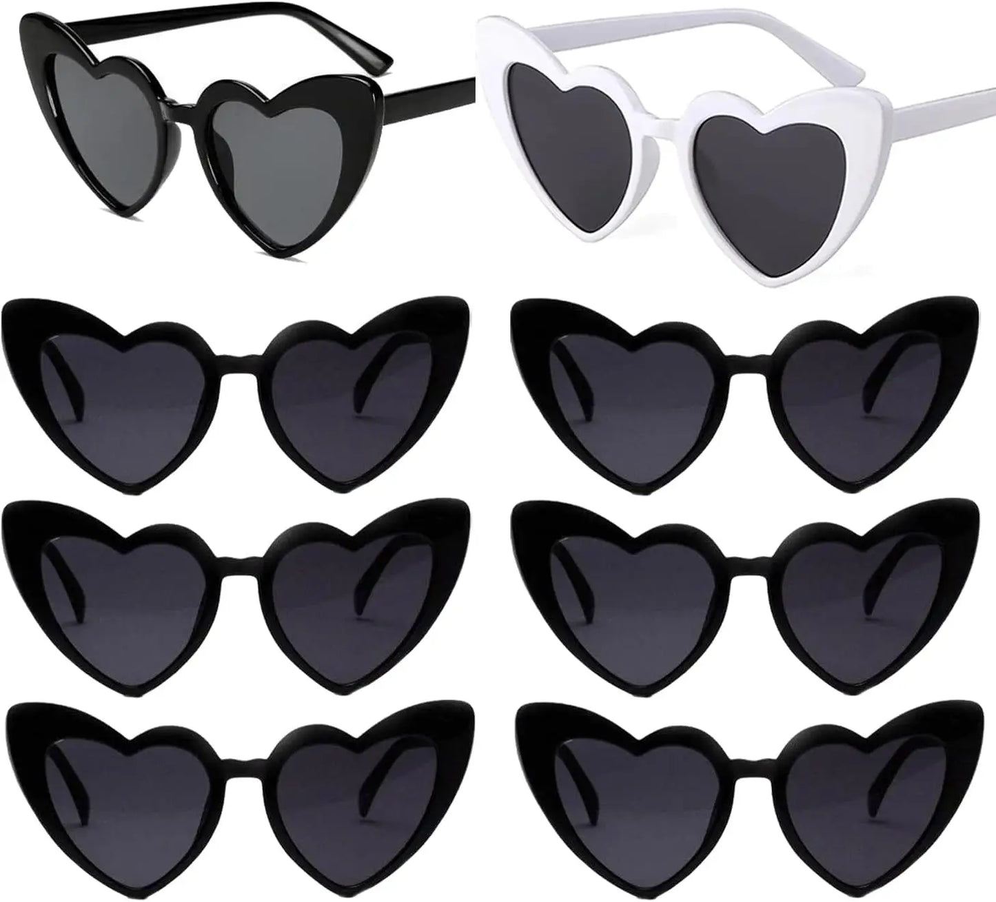 Bachelorette Party Heart Sunglasses – Wedding Shower Decoration Glasses for Bride & Bridesmaids | Hen Party Favors & Bridal Gifts