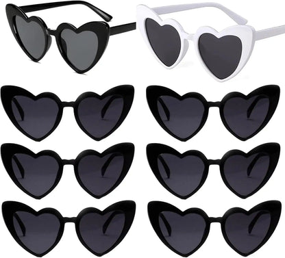 Bachelorette Party Heart Sunglasses – Wedding Shower Decoration Glasses for Bride & Bridesmaids | Hen Party Favors & Bridal Gifts