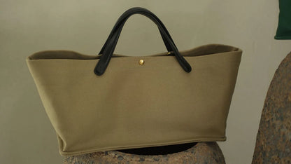 Bolso Tote de Lona y Piel para Mujer – Versátil Bandolera Cruzada y de Hombro, Bolso de Mano Casual y Chic para el Día a Día con un Elegante Diseño de Cartera de Mano para el Trabajo, Viajes y Moda Cotidiana
