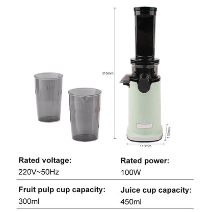 Slow Masticating Juicer – Cold Press Fruit Juice Extractor with 31mm Feed Chute, High-Yield Juicing & Orange Separator