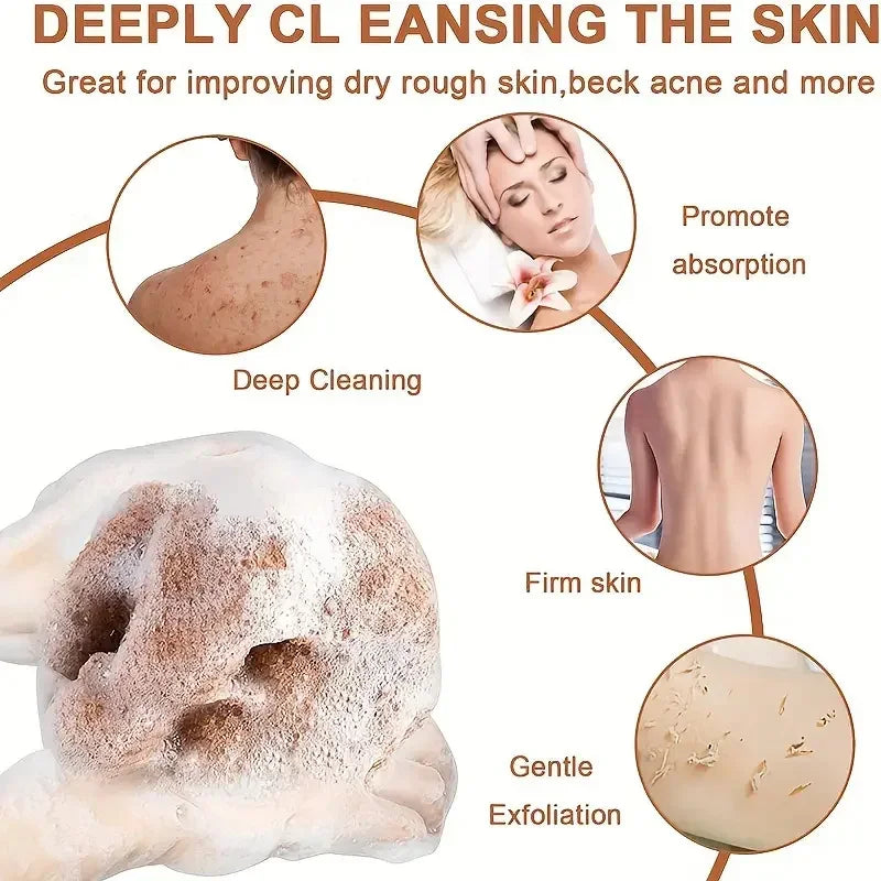 Esponja Exfoliante Africana para Baño – Toalla de Malla de Doble Cara para Ducha, Esponja Larga para Lavar el Cuerpo para Limpieza Profunda, Exfoliación Suave de la Piel y Fregado de Espalda, Accesorio de Baño