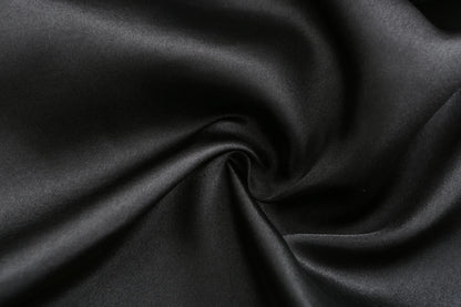 Women’s Black Satin Robe – Silky Kimono Bridal Wedding Bridesmaid Loungewear Dressing Gown