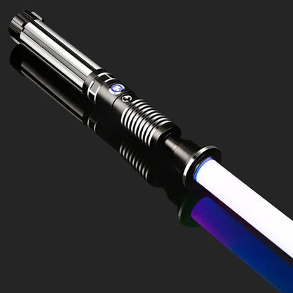 RGB Metal Lightsaber – Dueling Smooth Swing Laser Sword, 16 Color Changing & 16 Sound Effects, FOC Rave Flashing Toy Saber
