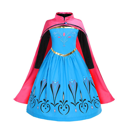 Girls’ Princess Cosplay Dress – Elsa, Anna & Rapunzel-Inspired Kids Costume for Halloween, Birthday Parties & Dress-Up Events