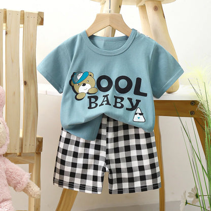 Ensemble d'été Donald Duck pour enfants – Survêtement 2 pièces pour garçons avec t-shirt et short, tenue décontractée pour bébés de 1 à 4 ans, vêtements de jeu confortables pour l'été