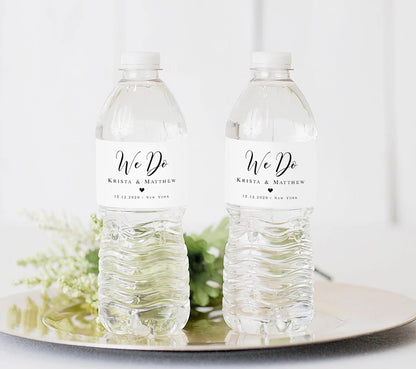 Personalized Wedding Water Bottle Labels – Custom Thank You Stickers for Bridal Shower, Birthday Party & Wedding Welcome Gifts | Event Decor