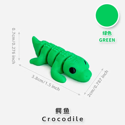 10/50 unidades de figuras de mini animales impresas en 3D – Modelos de simulación de dibujos animados móviles, juguetes coleccionables bonitos, decoración de escritorio y set de regalo de cumpleaños