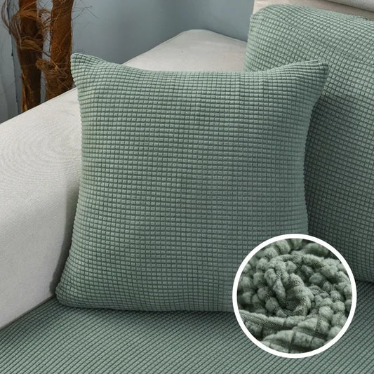 Funda de cojín decorativa con textura de maíz - Funda de almohada de color sólido para sofá, oficina, dormitorio y decoración del hogar