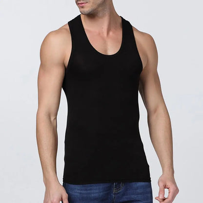 Men's 100% Cotton Tank Top – White, Grey & Black Plus Size Sleeveless Vest for Summer, Fitness, Bodybuilding & Casual Everyday Wear