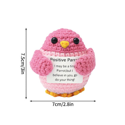 Poupée Pomme de Terre Énergétique Positive au Crochet – Figurine Mignonne en Tricot à Serrer, Artisanat Animalier Kawaii Fait Main au Crochet & Cadeau de Noël