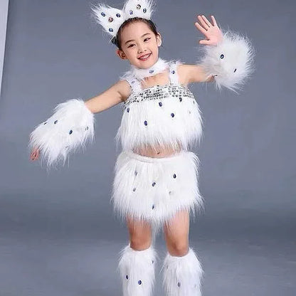 Cat & Fox Animal Cosplay Costume – Sexy Animal Dance Outfit for Halloween Roleplay & Party Wear