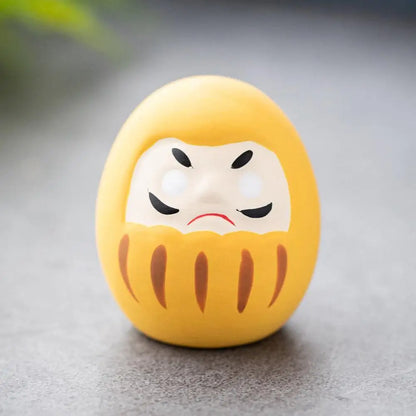 Japanese Daruma Doll Figurine – Traditional Ceramic Lucky Fortune Charm, Miniature Home Decor Ornament & Cultural Gift