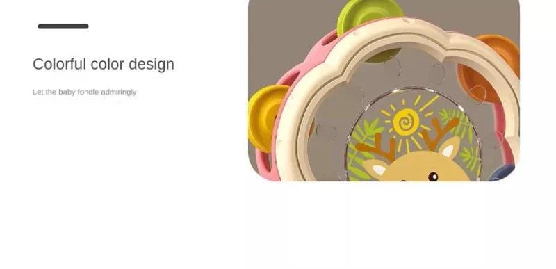 Tambor Musical para Bebés – Instrumento Montessori de Aprendizaje Temprano para Niños de 1 a 3 años, Juguete Musical Interactivo para el Desarrollo Manual, Juego Sensorial y Regalo Educativo