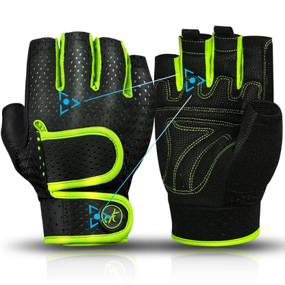 MOREOK Gym Gloves – Men's Non-Slip 3mm Padded Workout Gloves for Weightlifting, Pull-Ups, Kettlebell & Fitness Training