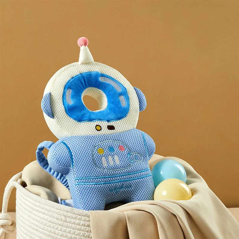 Mochila de protección para la cabeza de bebé – Cojín de seguridad de algodón PP suave para gatear y caminar, protector de cabeza anticaída para niños y niñas