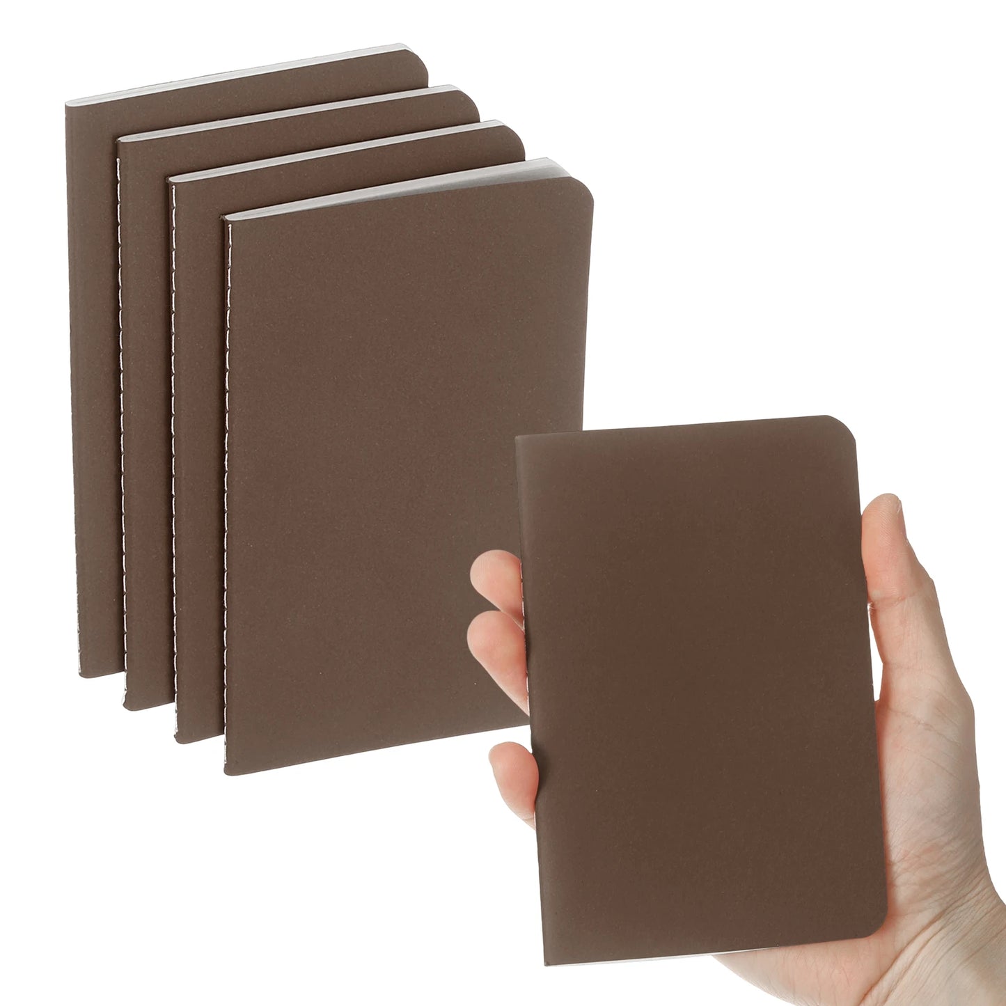 4/6 uds. Cuadernos A6 Kraft de Bolsillo – Mini Diarios Rayados para la Escuela y la Oficina
