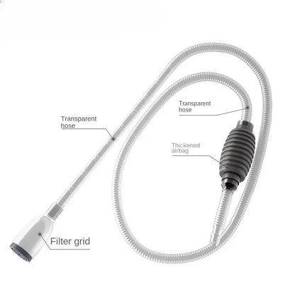 Aquarium Siphon Gravel Vacuum Cleaner – Large Fish Tank Water Changer with Sand Cleaning Kit & Extension Tube for Easy Maintenance