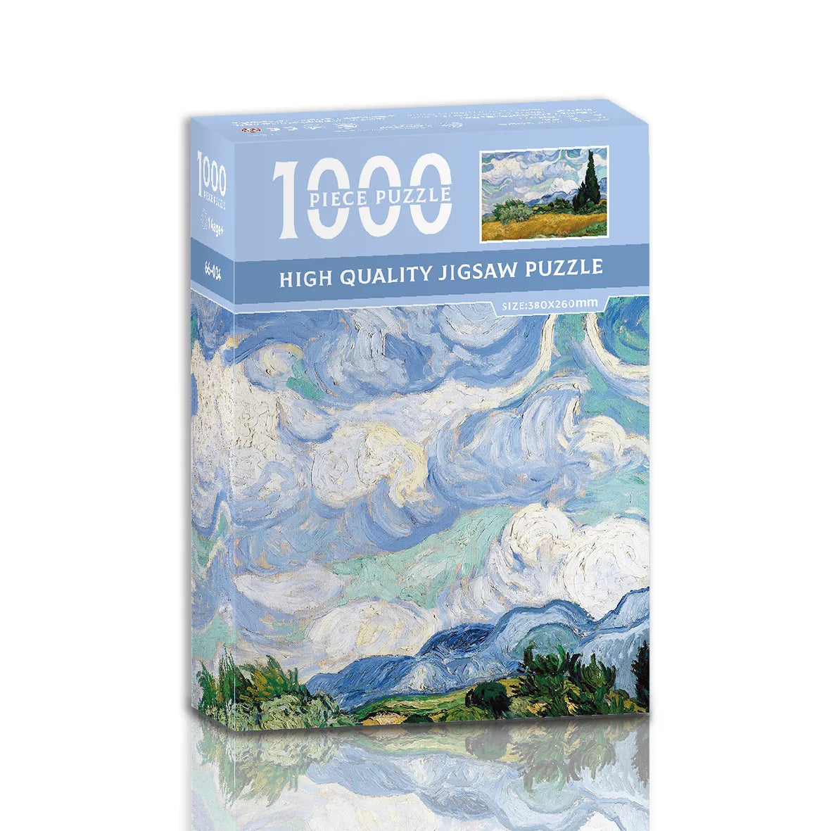 Mini puzzle de 1000 pièces – Puzzle de peinture à l'huile célèbre de Van Gogh pour adultes, jeu de puzzle d'art 38 × 26 cm, jouet éducatif casse-tête et cadeau de Noël