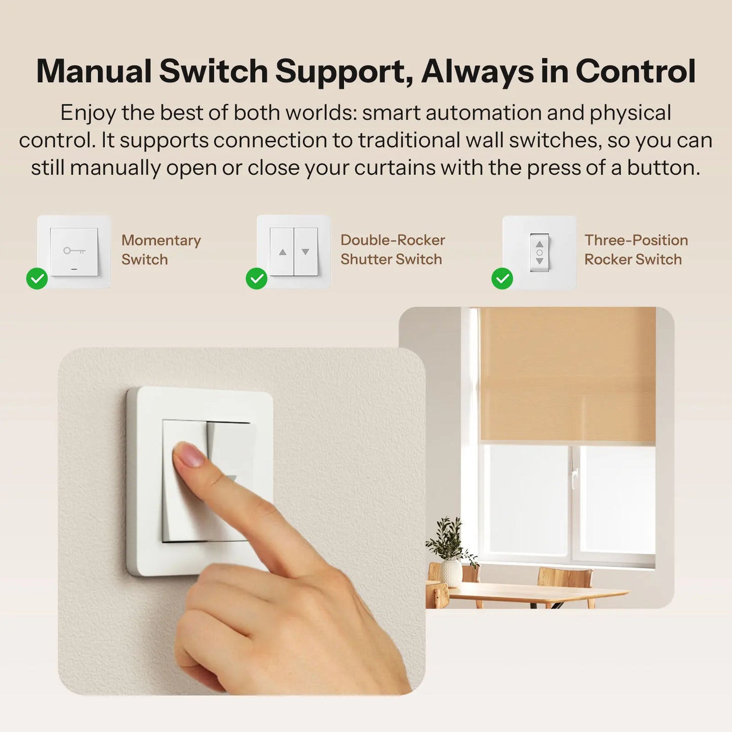 SONOFF MINI-ZBRBS Zigbee Smart Roller Shutter Switch – Controlador inteligente de cortinas, módulo de motor de persianas compatible con ZigBee Hub, automatización de escenas locales e interruptor amplificador de señal para eWeLink Smart Home
