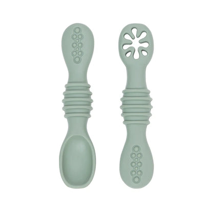 Lot de cuillères d'alimentation en silicone pour bébé – Cuillère douce à double embout pour purées, céréales de riz et sevrage autonome