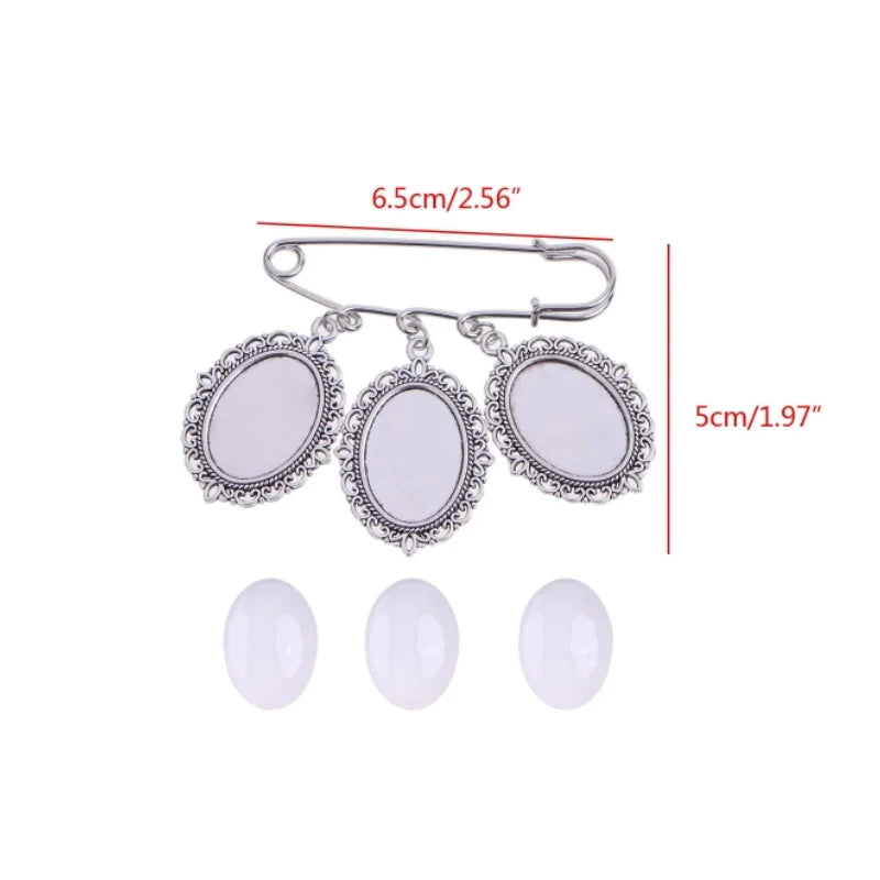 Wedding Bouquet Photo Charm – Oval Picture Frame Pendant Brooch for Bridal Bouquets & Memorial Keepsakes