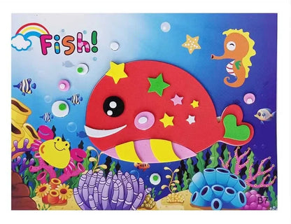 10/20PCS Pegatinas de Animales 3D de Goma EVA – Juego de Manualidades de Puzle de Dibujos Animados para Niños, Juguete Educativo Creativo, Regalo de Actividad Artística de Múltiples Diseños