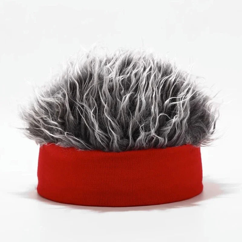 Fashionable Hip-hop Style Decorative Cosplay Wig Knitted Cap – Personalized Party Wig Cap for Hip-hop Outfit & Costume Wear