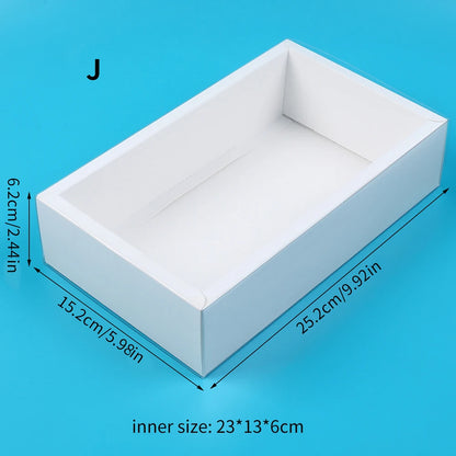 10PCS Pull-Out Kraft Paper Gift Boxes with Clear Window for Jewelry, Gifts, Weddings, Birthdays & Business Packaging