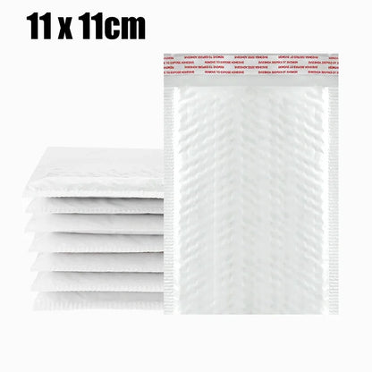 Sobres de burbujas blancos – Sobres de envío acolchados impermeables con autocierre, bolsas de embalaje de burbujas gruesas para envíos seguros (11/15/23 cm)