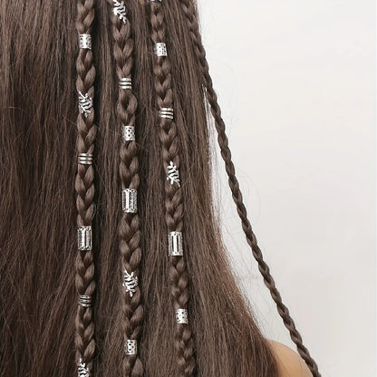 40/80PCS Anillos Huecos para el Pelo – Accesorios DIY de Joyería para Rastas para Mujeres y Niñas | Decoración para Trenzas y Peinados