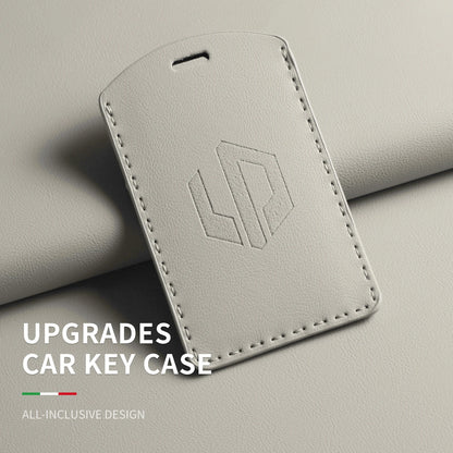 Funda protectora de cuero genuino para llave de coche LEAPMOTOR B01, C10, C11 y C16 – Kit prémium de protección de mando a distancia y tarjeta llave