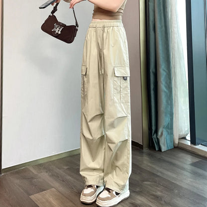 Pantalones Joggers para Mujer, Casuales, Elegantes, Rectos, con Bolsillos, Cintura Alta Elástica, Ropa Urbana, Pantalones Ajustados Finos de Verano
