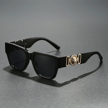 2026 Luxury Designer Sunglasses for Women Men Vintage Square Leopard Print Shades UV400 Outdoor Travel
