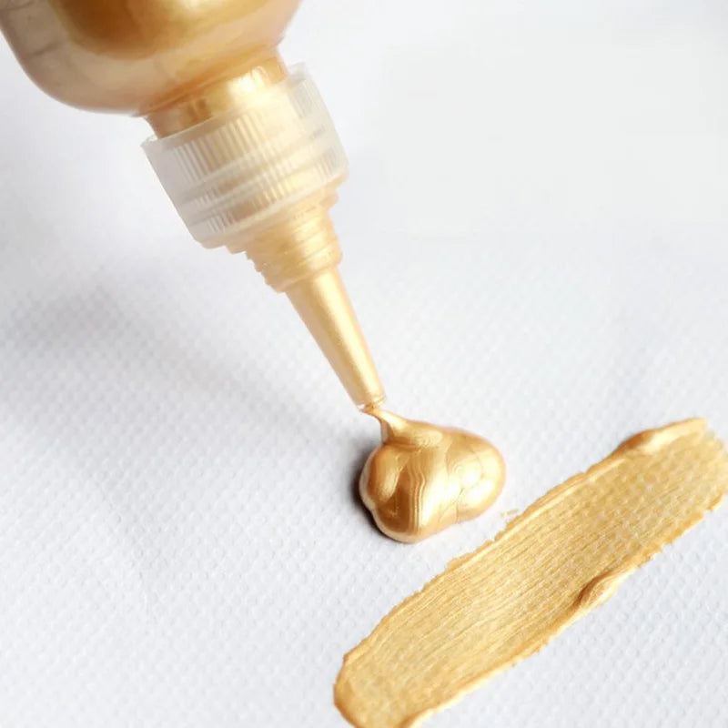60ml Metallic Gold Acrylic Paint – Waterproof DIY Pigment for Art & Craft Projects
