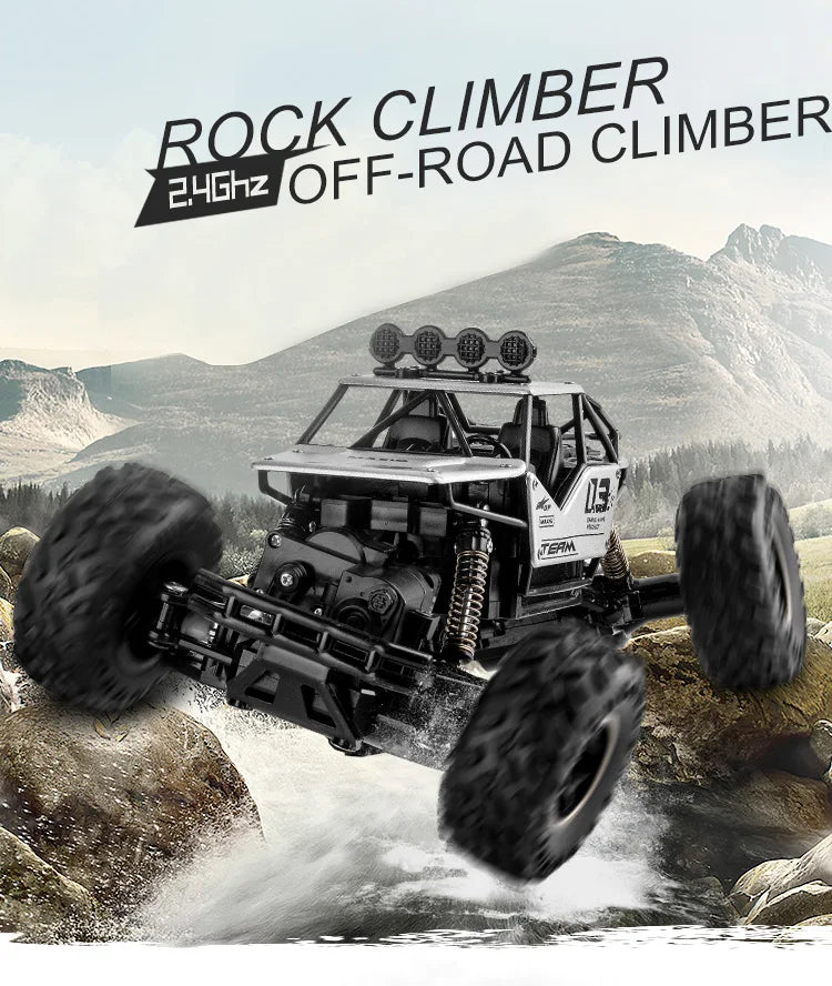 Oike Coche teledirigido 4x4 todoterreno 4WD RC Rock Crawler, coche RC de carreras y drifting todoterreno para niños y adultos