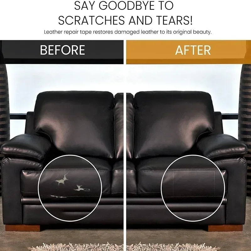Parche de Cinta Autoadhesiva de Cuero para Reparación de Sofás, Sillones, Asientos de Coche y Muebles