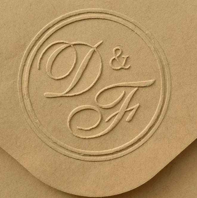 Custom Initials Embosser Stamp – Personalized Book & Wedding Embossing Seal for Address, Library & Gift Branding | Custom Paper Decor Accessory
