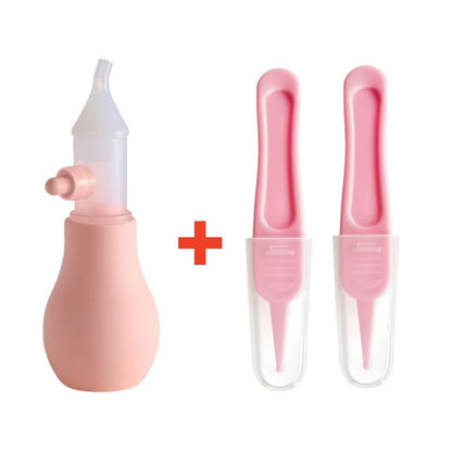 Aspirador Nasal de Silicona para Bebés – Limpiador Manual de Nariz para Lactantes y Niños Pequeños