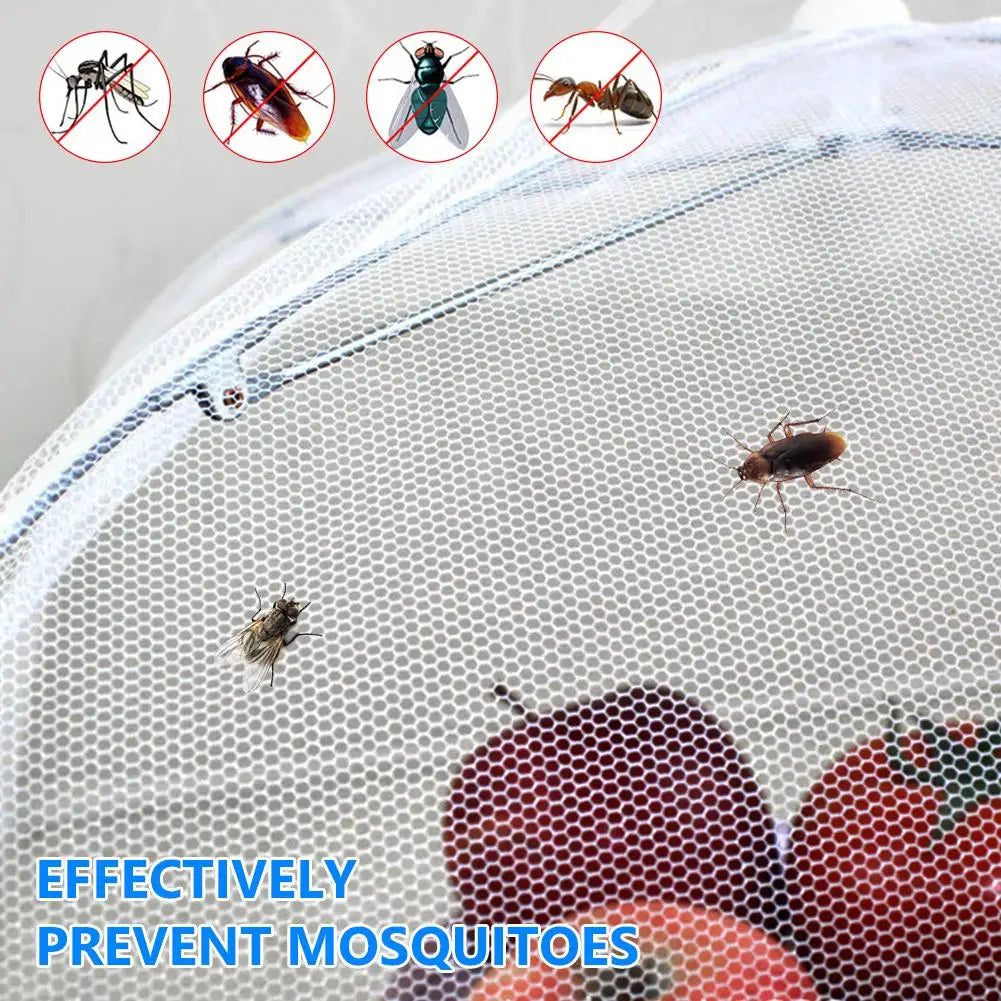 Foldable Mesh Food Cover – Anti-Fly & Mosquito Food Tent Dome for Kitchen, Picnic & Outdoor Dining, Reusable Dish Protector