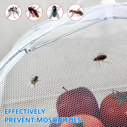 Foldable Mesh Food Cover – Anti-Fly & Mosquito Food Tent Dome for Kitchen, Picnic & Outdoor Dining, Reusable Dish Protector