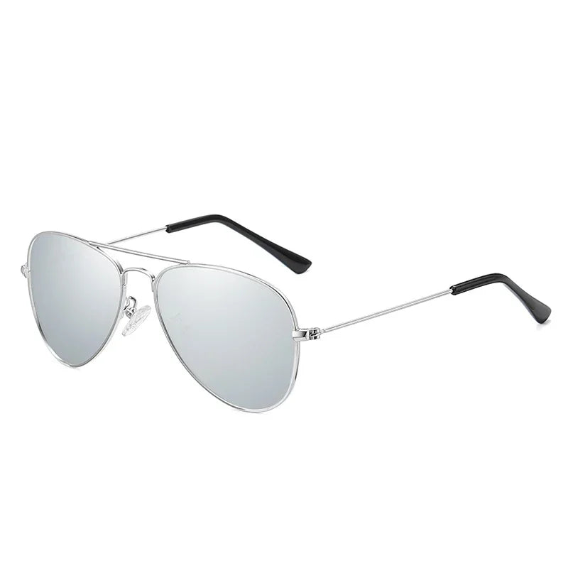 Kids' Polarized Pilot Sunglasses – Classic Metal Frame Children's Eyewear with UV400 Protection for Girls & Outdoor Activities