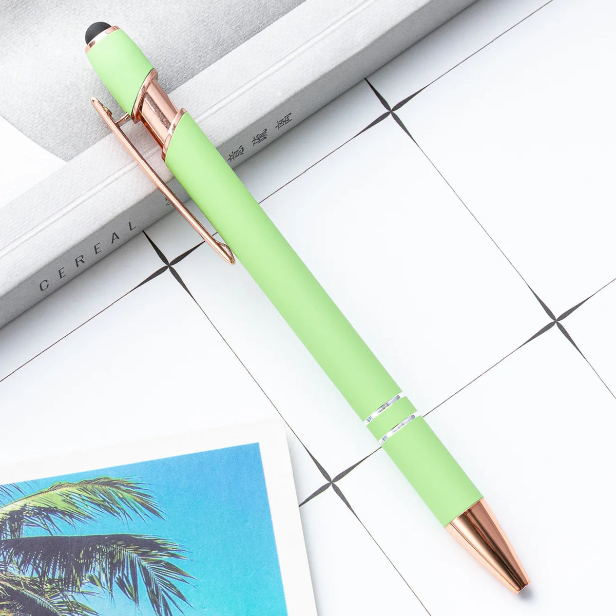 Metal Ballpoint Pen with Stylus Tip – Touch Screen Writing Pen for Office, School & Stationery, Custom Logo & Name Gift