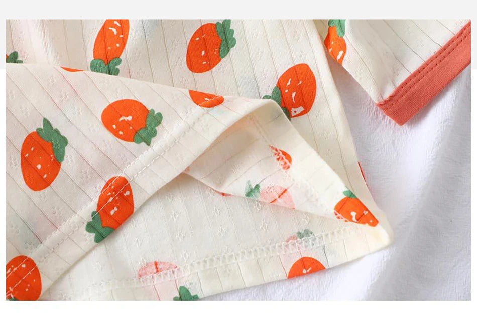 Conjunto de Pijama de Algodón para Niños – Pijama de Manga Larga y Pantalones para Verano en Casa y Habitaciones con Aire Acondicionado
