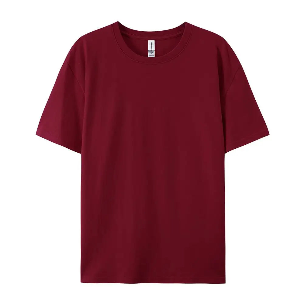 Women’s 100% Cotton Solid T-Shirt Summer Casual Sporty Loose Short Sleeve O-Neck Tee White Black